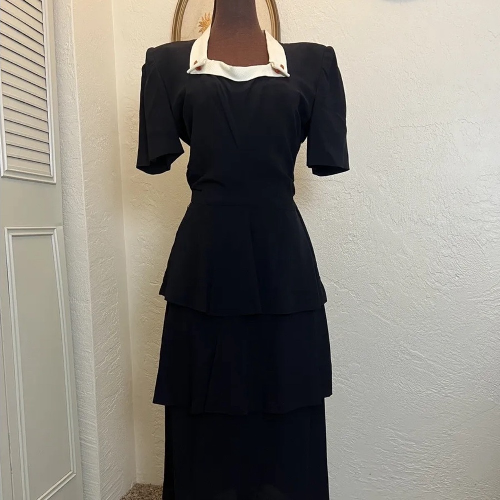 Vintage 1940s dress with rhinestones